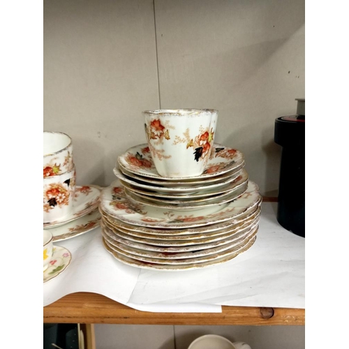 616 - A part Cufton china tea set , 2 Royal albert cups & A Colclough cream & sugar