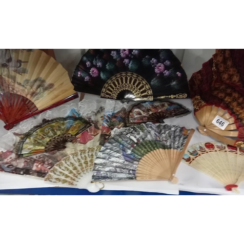 646 - A quantity of vintage fans