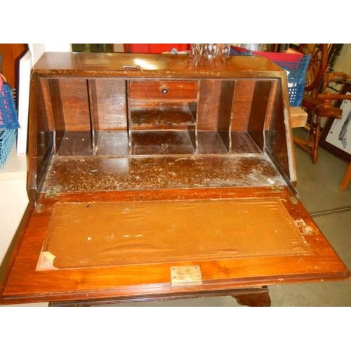 470 - A mahogany bureau, COLLECT ONLY.