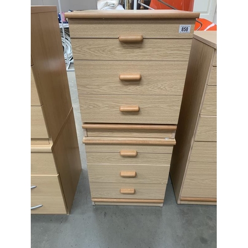 858 - Two x 3 drawer Bedroom units