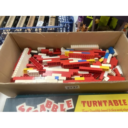 2737 - A boxed Vintage Lego including Scrabble board game and  quantity of modern lego