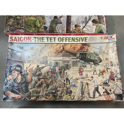 2739 - 3 ESCI 1/72 Saigon, Arnhem & The battle of Bastogne model kit sets unchecked