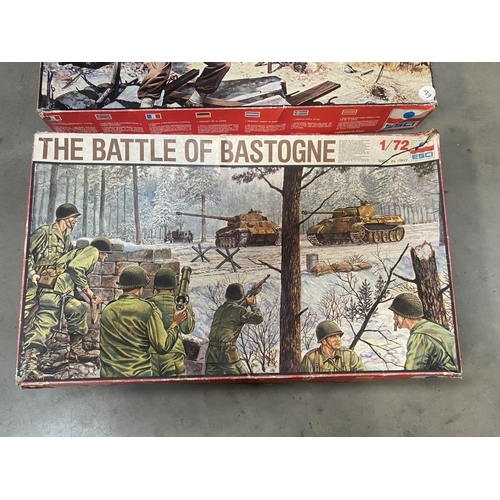 2739 - 3 ESCI 1/72 Saigon, Arnhem & The battle of Bastogne model kit sets unchecked