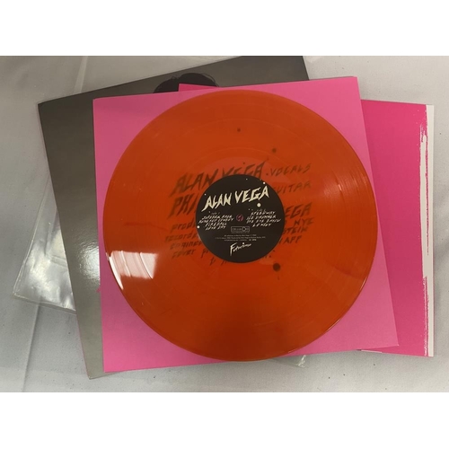 26 - Alan Vega Self Titled Futurismo label, FUTN026 Orange Vinyl 2017 Vinyl Nr Mint Cover Ex