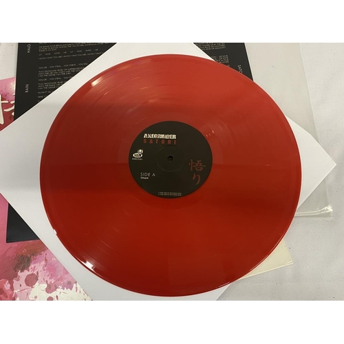 44 - Axegrinder Satori Rise Above records, RISELP221 2018 Punk red vinyl. Vinyl Nr Mint Cover Ex