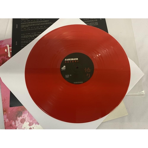 44 - Axegrinder Satori Rise Above records, RISELP221 2018 Punk red vinyl. Vinyl Nr Mint Cover Ex