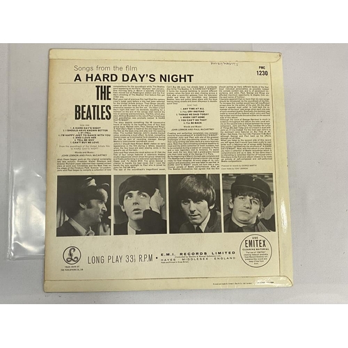 56 - The Beatles A Hard Days Night 1st Press 'Mono' Parlophone PMC 1230 Vinyl Ex Cover VG+ (Name on rear ... 