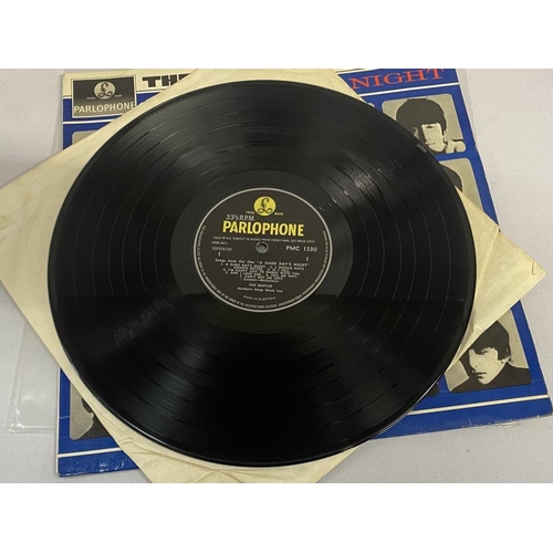 56 - The Beatles A Hard Days Night 1st Press 'Mono' Parlophone PMC 1230 Vinyl Ex Cover VG+ (Name on rear ... 