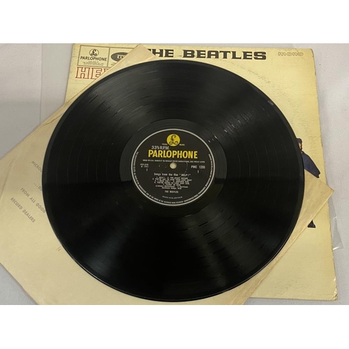 62 - The Beatles Help! Mono Parlophone label, PMC1255 Black / Yellow label. Vinyl VG Cover VG