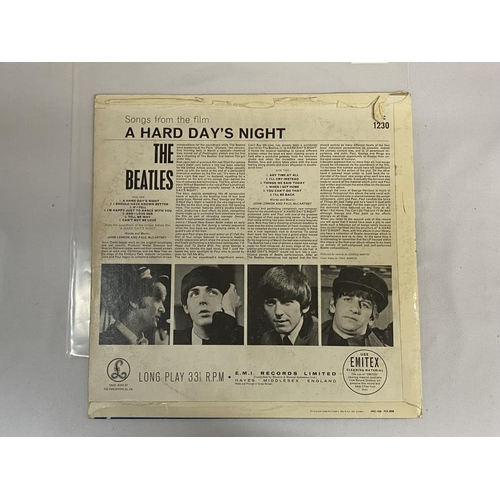 63 - The Beatles A Hard Days Night Parlophone Label, Mono PMC 1230. Vinyl VG Cover VG