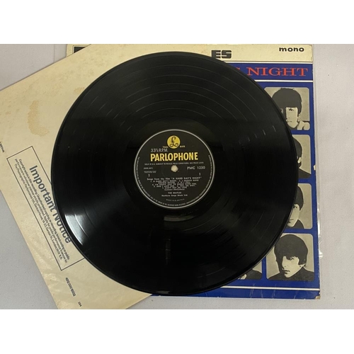 63 - The Beatles A Hard Days Night Parlophone Label, Mono PMC 1230. Vinyl VG Cover VG