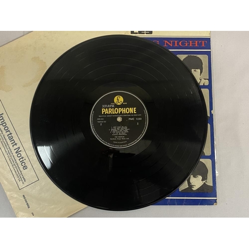 63 - The Beatles A Hard Days Night Parlophone Label, Mono PMC 1230. Vinyl VG Cover VG