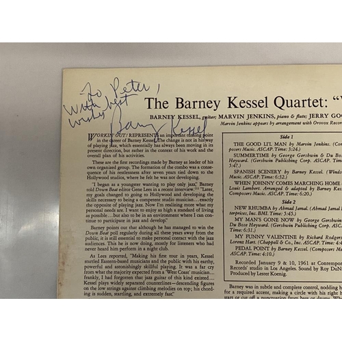 67 - Barney KEssel Quartet Workin' Out! Jazz LP. Signed on rear of cover. Contempary label, S7585 U.S Pre... 