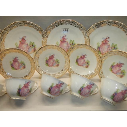 531 - An Imperial eighteen piece tea set.