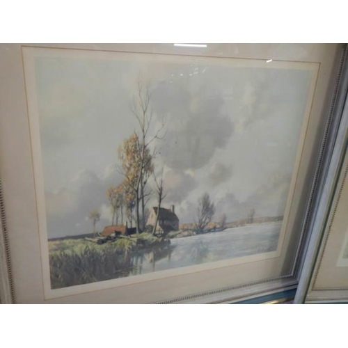 564 - A pair of framed and glazed rural scene watercolours signed A Jacob. COLLECT ONLY.