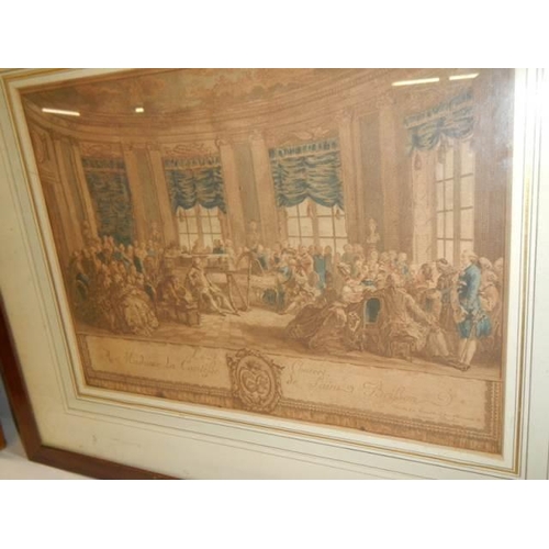 579 - A framed and glazed engraving entitled 'Le Concert'. COLLECT ONLY.