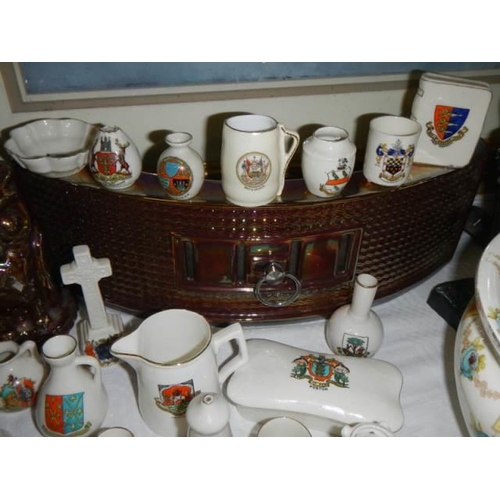 637 - A mixed lot of crested china.