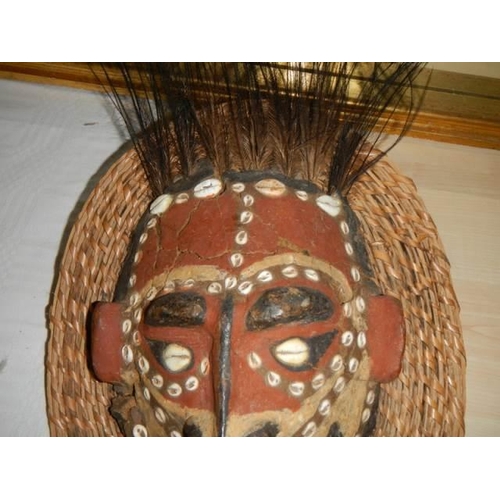 644 - An early tribal mask, a/f.