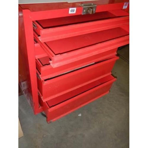 650 - A good quality five drawer tool chest, COLLECT ONLY.