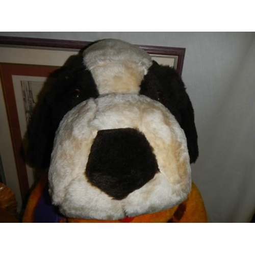 653 - A large St Bernard dog soft toy.