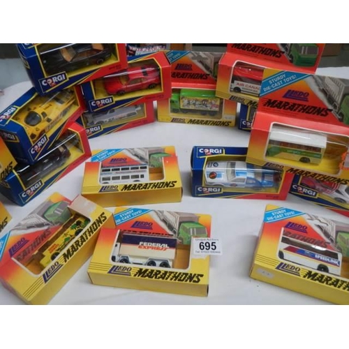 695 - Eighteen boxed Lledo die cast models.