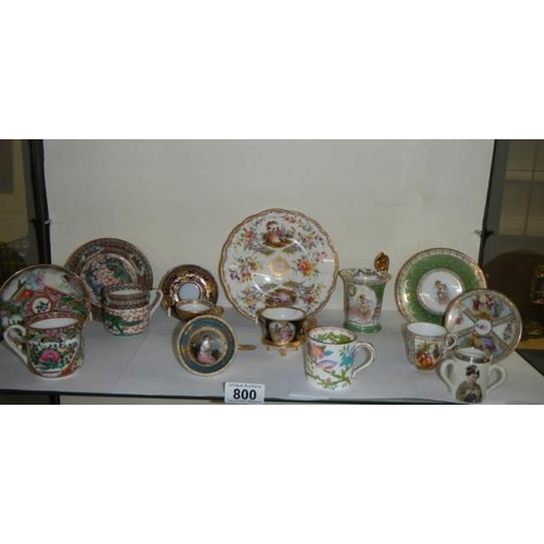 800 - A mixed lot of fine porcelain tea ware including oriental.