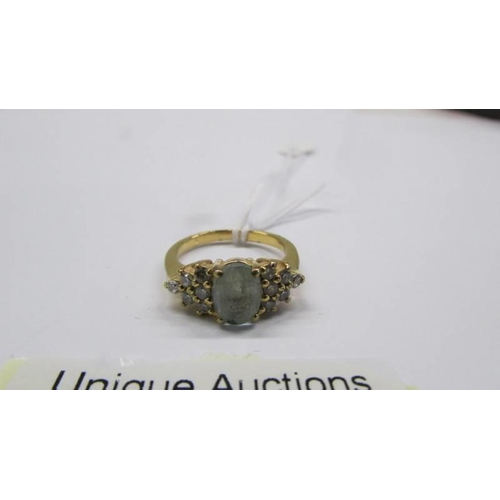 1007 - An unmarked yellow metal ring, size L,