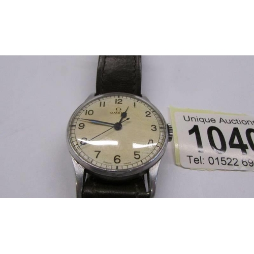 1040 - An Omega Air Force military wrist watch, 6B/159 A14409.