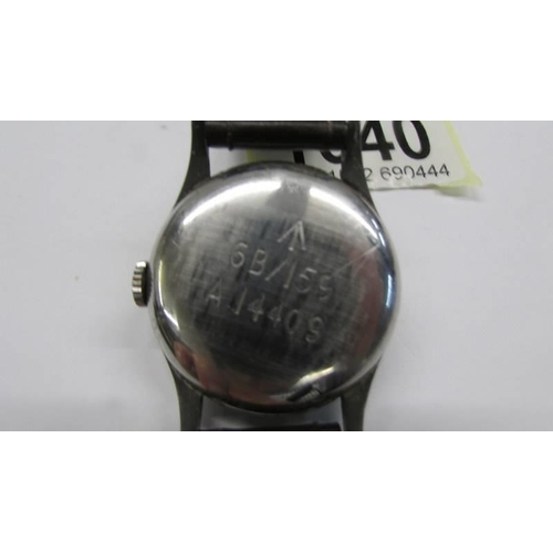 1040 - An Omega Air Force military wrist watch, 6B/159 A14409.