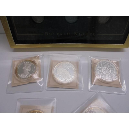 1104 - A collection of United States coins including Buffalo Nickel set.