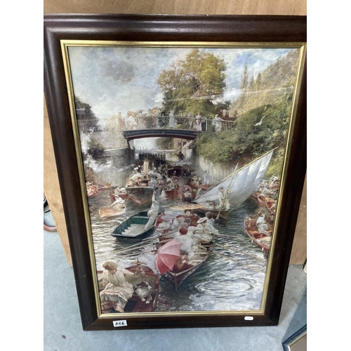 256 - A Busy river scene print 70 x 46cm (Image)