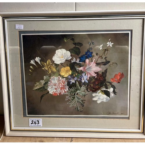 263 - A pair of 'Flora' prints signed John Lancaster 26 x 30cm (Image)