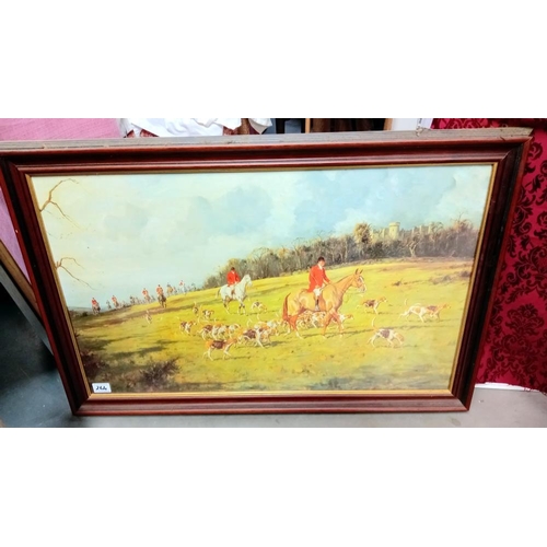 264 - A Hunting scene print 49 x 19cm (Image)