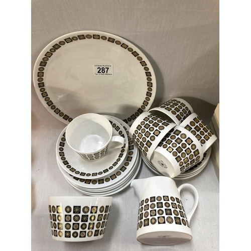 287 - A vintage 'Royal Tuscan' part tea set