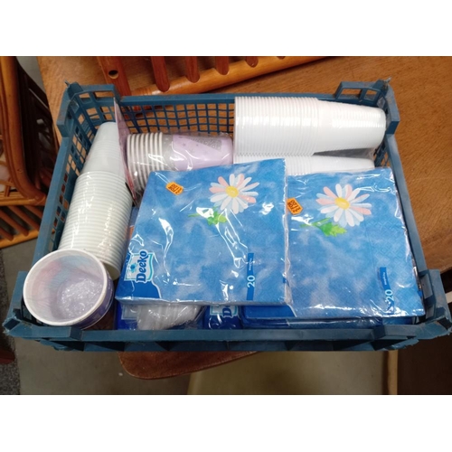 293 - A quantity of party paperware including plates & plastic cups