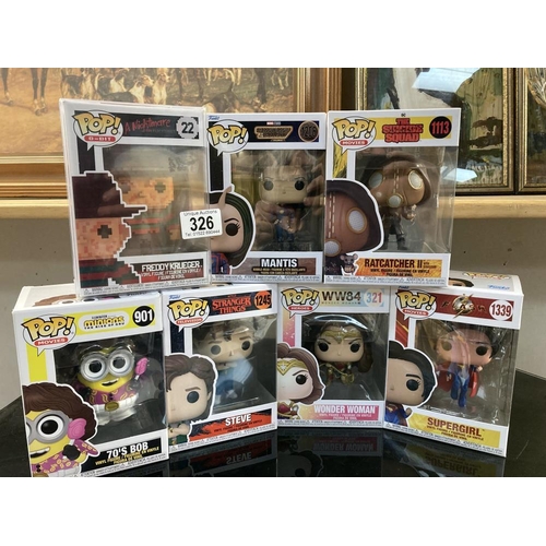 326 - A quantity of Pop vinyls No's 22, 321, 901, 1206, 1113, 1245 & 1339