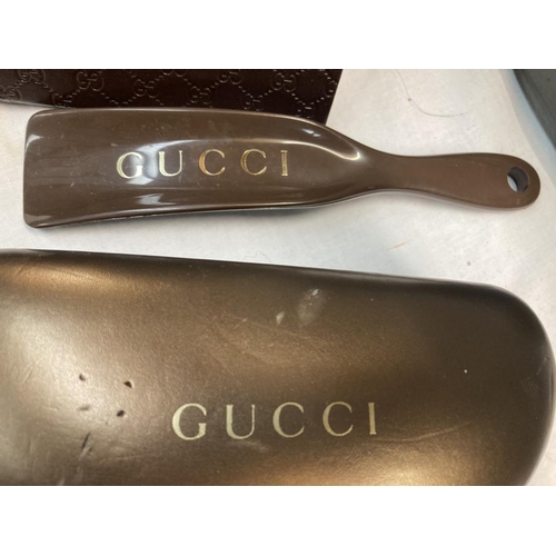 342 - 2 Gucci Glasses cases & A shoe horn