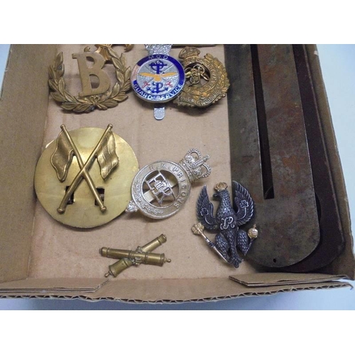 1156 - A quantity of military cap badges including Royal Scots Greys, MOD Guard Service etc.,