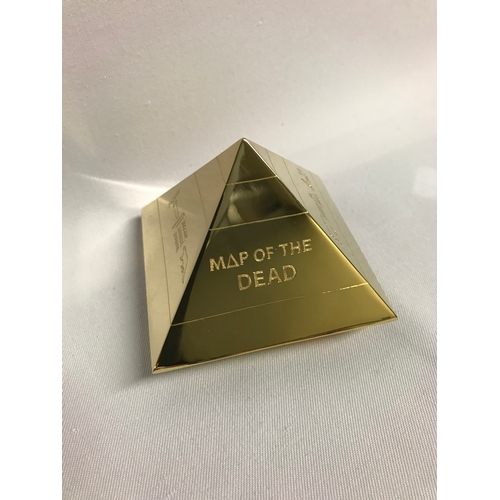 1121 - An 18ct gold Pyramid which was awarded as prize for solving of the puzzle in the book Map of the Dea... 