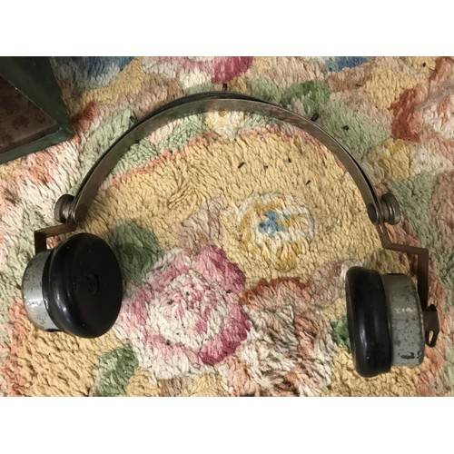 656 - A pair of WW2 Morse code field radios with headphones