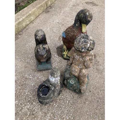 214 - 4 Garden ornaments