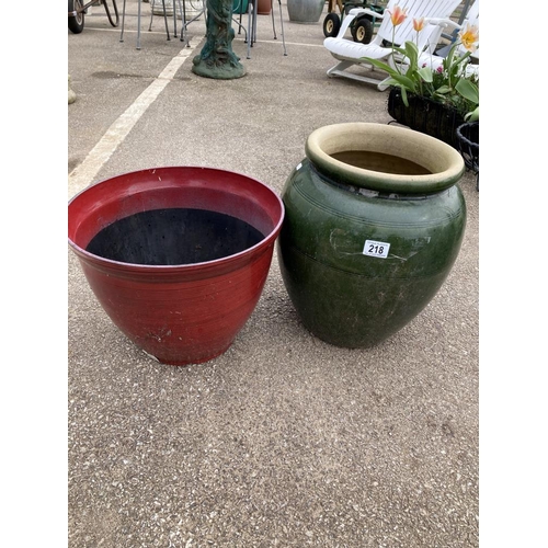 218 - 2 garden planters