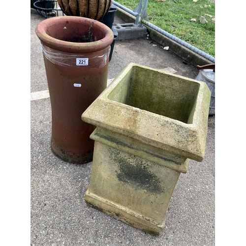 221 - 2 Chimney pots A/F