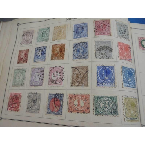 1172 - An early stamp album including penny black, 2d blue, Victorian, European, Commonwealth and a folder ... 