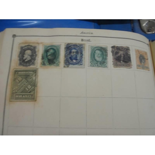 1172 - An early stamp album including penny black, 2d blue, Victorian, European, Commonwealth and a folder ... 