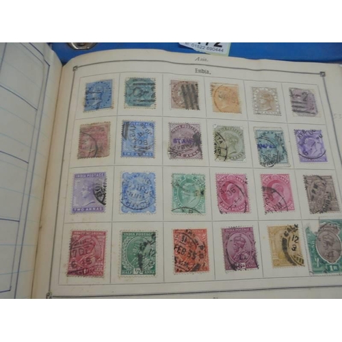 1172 - An early stamp album including penny black, 2d blue, Victorian, European, Commonwealth and a folder ... 