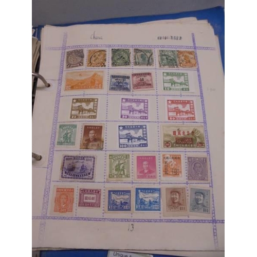 1172 - An early stamp album including penny black, 2d blue, Victorian, European, Commonwealth and a folder ... 