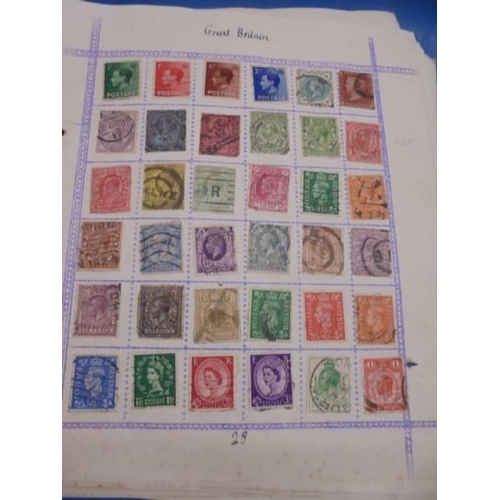 1172 - An early stamp album including penny black, 2d blue, Victorian, European, Commonwealth and a folder ... 