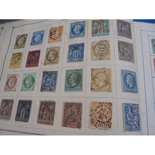 1172 - An early stamp album including penny black, 2d blue, Victorian, European, Commonwealth and a folder ... 