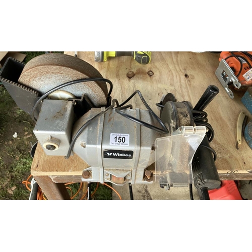 150 - A Wicks Bench grinder &  Angle grinder